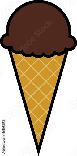 Flat vector illustration of  Italian gelato