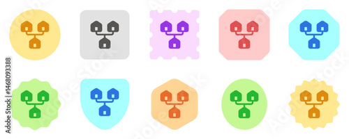 Editable local, home, network, LAN, connection vector icon. Remote work, job, profession, freelance. Part of a big icon set family. Perfect for web and app interfaces, presentations, infographics, etc