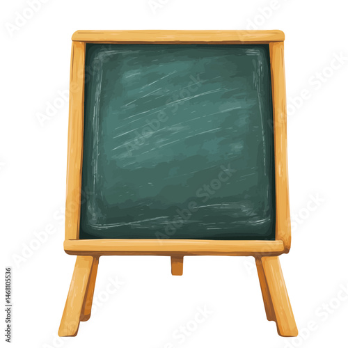 Chalkboard 2D flat vector illustration, isolated on a white background.