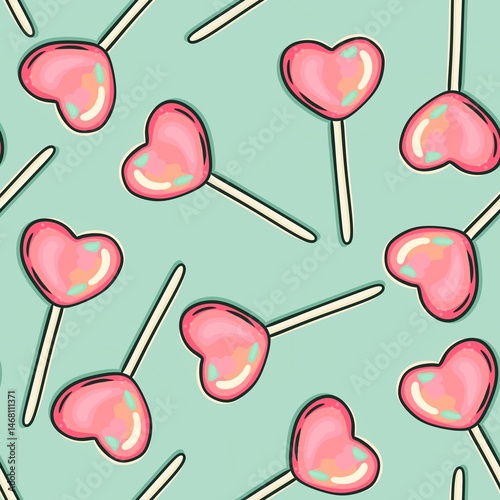 pink candy apple pattern design