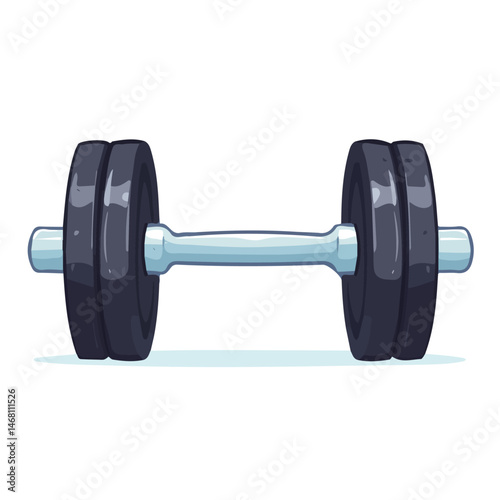 2D flat Dumbbells vector illustration, isolated on a white background.