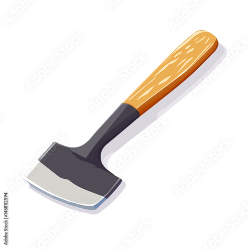Chisel 2D flat vector illustration, isolated on a white background.