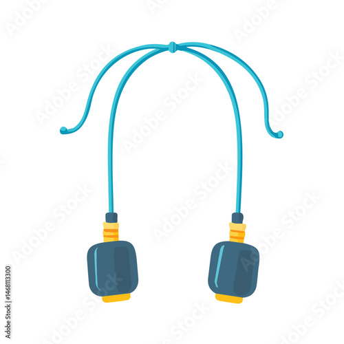 2D flat vector illustration of Jump Rope, isolated on a white background.
