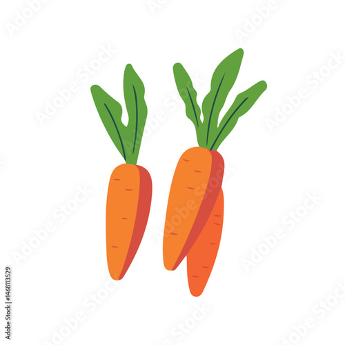 2D flat Fresh Vegetables vector illustration, isolated on a white background.