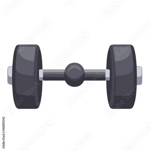 2D flat Dumbbells vector illustration, isolated on a white background.