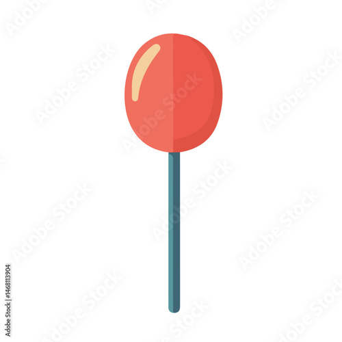 2D flat Candy Lollipop vector illustration, isolated on a white background.