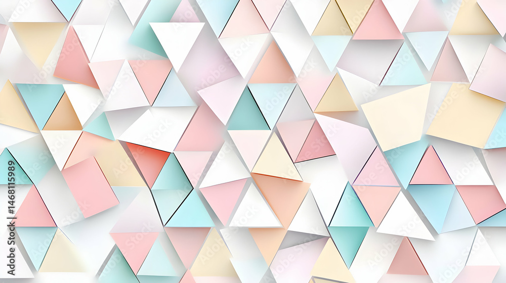 Pastel Triangle Assemblage: A Geometric Harmony in Soft Tones Illustration Pastel Triangle Assemblage: A Geometric Harmony in Soft Tones Illustration