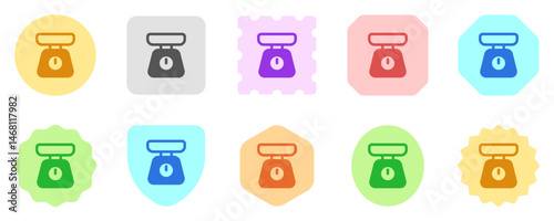 Editable kitchen scale vector icon. Bakery, cooking, appliances,  kitchenware, food. Part of a big icon set family. Perfect for web and app interfaces, presentations, infographics, etc