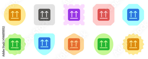 Editable this side up sign vector icon. Shipping, delivery, e-commerce, transport, logistics. Part of a big icon set family. Perfect for web and app interfaces, presentations, infographics, etc