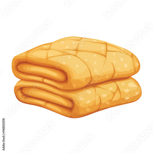 2D flat Cozy Blanket vector illustration, isolated on a white background.