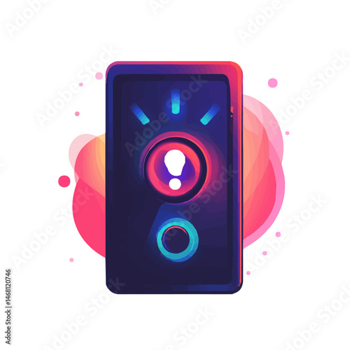 Power-up 2D flat vector illustration, isolated on a white background.