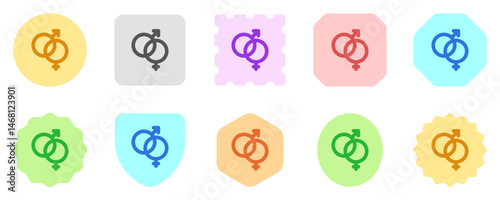 Editable sex symbols vector icon. Wedding, valentine, love, celebration. Part of a big icon set family. Perfect for web and app interfaces, presentations, infographics, etc