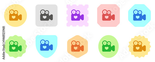 Editable wedding video vector icon. Wedding, valentine, love, celebration. Part of a big icon set family. Perfect for web and app interfaces, presentations, infographics, etc