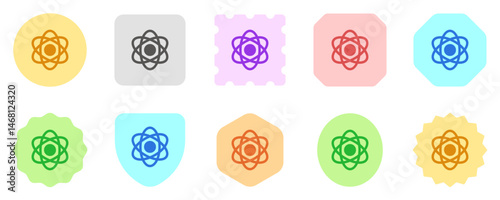 Editable atom vector icon. Science, physics, laboratory. Part of a big icon set family. Perfect for web and app interfaces, presentations, infographics, etc
