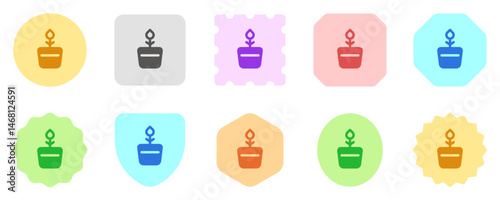 Editable potted flower, plant vector icon. Gardening, landscaping, horticulture. Part of a big icon set family. Perfect for web and app interfaces, presentations, infographics, etc