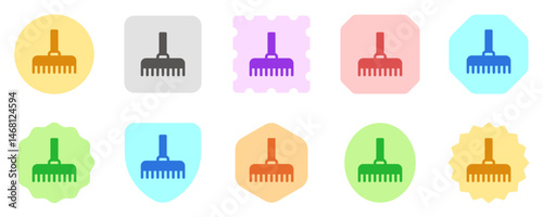 Editable rake vector icon. Gardening, landscaping, horticulture. Part of a big icon set family. Perfect for web and app interfaces, presentations, infographics, etc