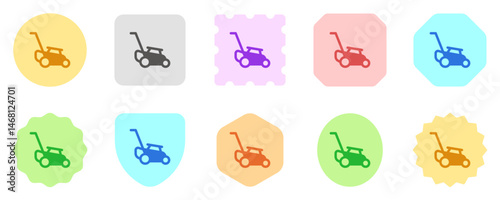 Editable landmower vector icon. Gardening, landscaping, horticulture. Part of a big icon set family. Perfect for web and app interfaces, presentations, infographics, etc