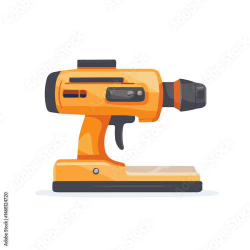 2D flat vector illustration of Sander, isolated on a white background.