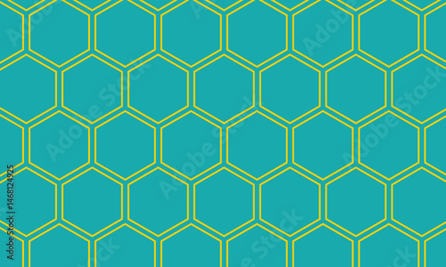 abstract yellow outline polygon pattern art.