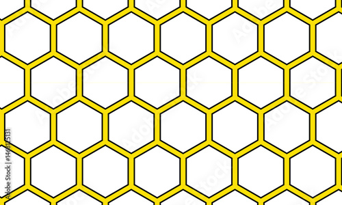 abstract white polygon pattern on yellow.