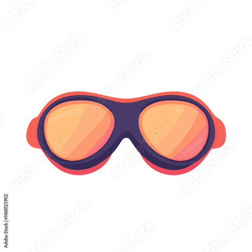 2D flat vector illustration of Sleeping Mask, isolated on a white background.