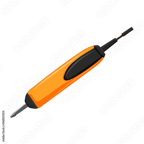 2D flat vector illustration of Soldering Iron, isolated on a white background.