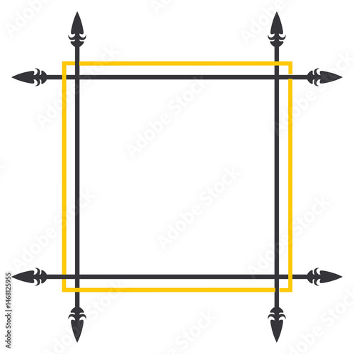 Page Border Design PNG – Decorative Frame Elements with Transparent Background for Invitations & Print