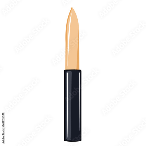 2D flat vector illustration of Concealer, isolated on a white background.