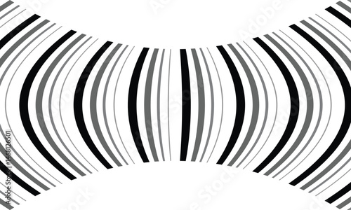 abstract black grey big small squeeze line pattern art.
