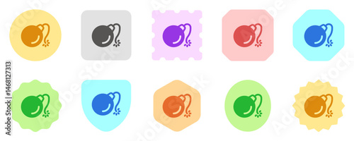 Editable bomb, explosive vector icon. Video game, game elements. Part of a big icon set family. Perfect for web and app interfaces, presentations, infographics, etc