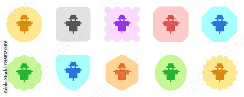 Editable scarecrow, strawman vector icon. Farm, field, crops. Part of a big icon set family. Perfect for web and app interfaces, presentations, infographics, etc