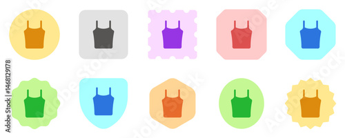 Editable tank top, spaghetti strap vector icon. Clothing, fashion, apparel. Part of a big icon set family. Perfect for web and app interfaces, presentations, infographics, etc