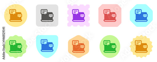 Editable online discussion, comment vector icon. Online learning, course, tutorial. Part of a big icon set family. Perfect for web and app interfaces, presentations, infographics, etc