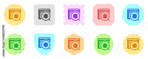 Editable debugging, bug search vector icon. Part of a big icon set family. Perfect for web and app interfaces, presentations, infographics, etc