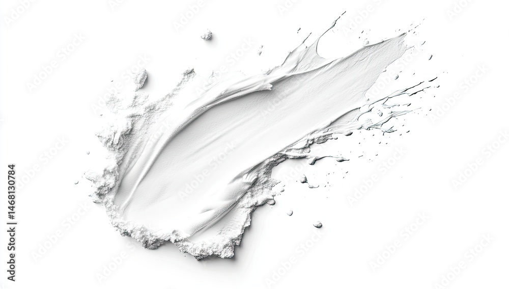 Obraz premium White cosmetic smear, dynamic texture