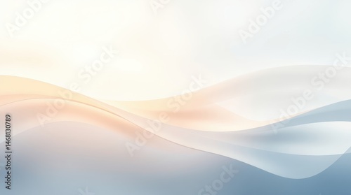 Soft Minimalist Wave Abstract Background