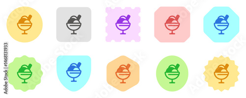 Editable sundae ice cream vector icon. Food, restaurant. Part of a big icon set family. Perfect for web and app interfaces, presentations, infographics, etc