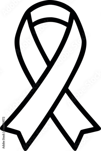 Awareness Ribbon Icon on transparent background