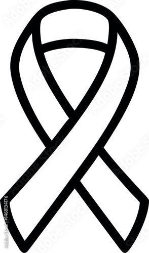 Awareness Ribbon Icon on transparent background