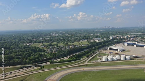 footage along the runway in a airplane taking off at Hartsfield-Jackson Atlanta International Airport in Atlanta Georgia USA photo