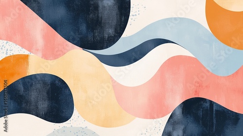 Wallpaper Mural Abstract, colorful, organic shapes Torontodigital.ca