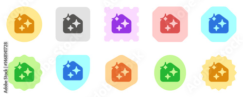 Editable clean house with sparkles vector icon. Part of a big icon set family. Perfect for web and app interfaces, presentations, infographics, etc
