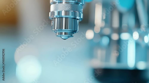 An InDepth CloseUp Examination Demonstrating a Precision Microscopes View of a Droplet