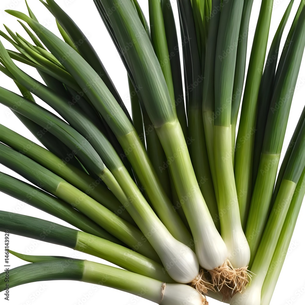 Fototapeta premium Fresh Green Onions Bunch