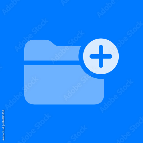Folder Add Badge Filled Icon