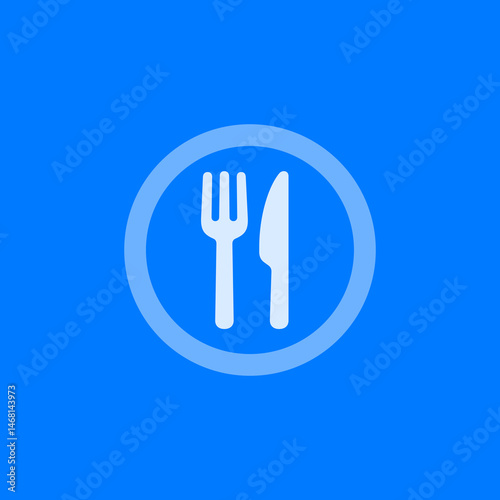 Fork Knife Circle Icon