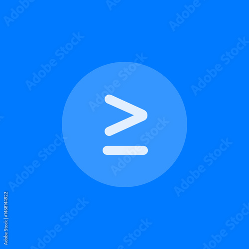 Filled Greater Than Or Equal Circle Icon