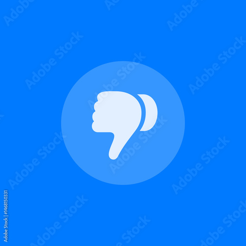 Filled Thumbs Down Circle Icon