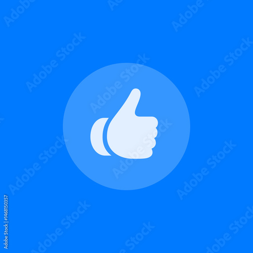 Filled Thumbs Up Circle Icon