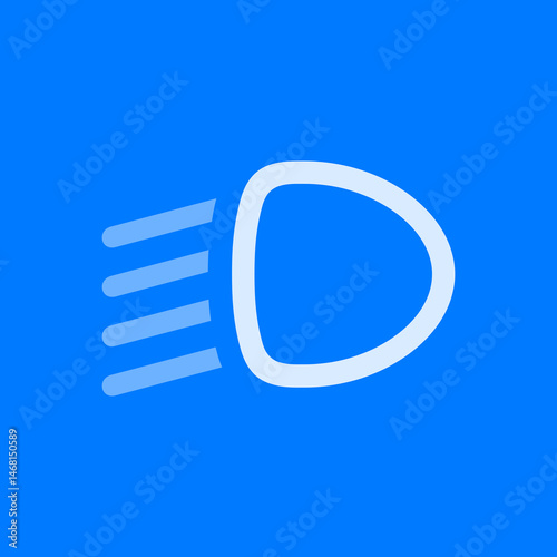 Low Beam Headlight Outline Icon